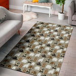 Cute Bear Pattern Print Area Rug