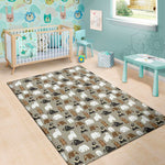 Cute Bear Pattern Print Area Rug