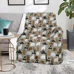 Cute Bear Pattern Print Blanket