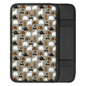 Cute Bear Pattern Print Car Center Console Cover