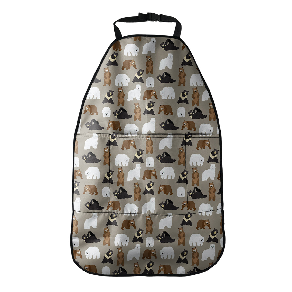Cute Bear Pattern Print Car Seat Organizers