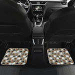 Cute Bear Pattern Print Front and Back Car Floor Mats