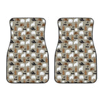 Cute Bear Pattern Print Front Car Floor Mats