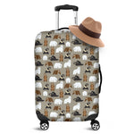 Cute Bear Pattern Print Luggage Cover