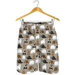 Cute Bear Pattern Print Men's Shorts