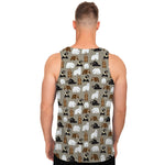 Cute Bear Pattern Print Men's Tank Top