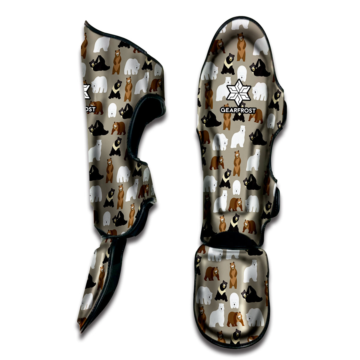 Cute Bear Pattern Print Muay Thai Shin Guard