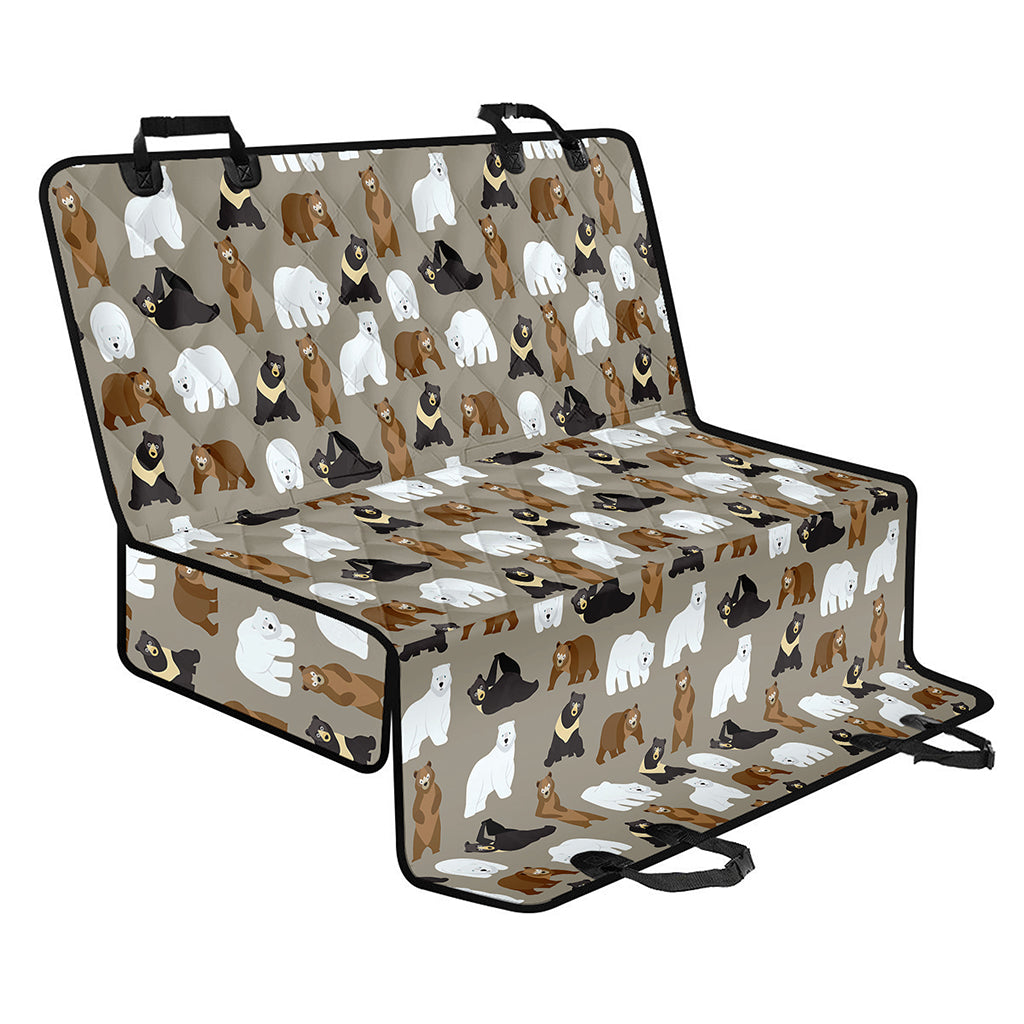 Cute Bear Pattern Print Pet Car Back Seat Cover