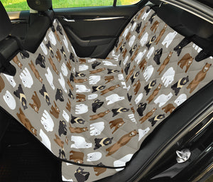 Cute Bear Pattern Print Pet Car Back Seat Cover