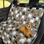 Cute Bear Pattern Print Pet Car Back Seat Cover