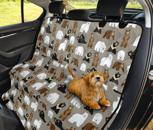 Cute Bear Pattern Print Pet Car Back Seat Cover