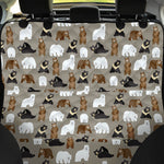 Cute Bear Pattern Print Pet Car Back Seat Cover