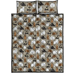Cute Bear Pattern Print Quilt Bed Set
