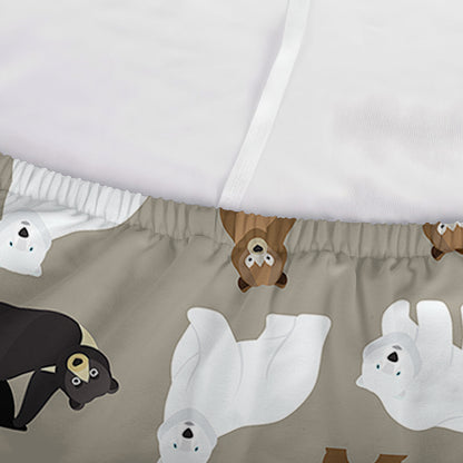 Cute Bear Pattern Print Sofa Cover