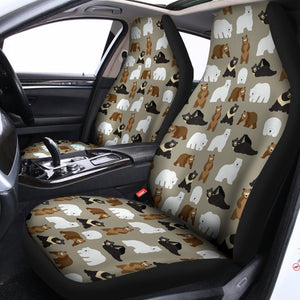 Cute Bear Pattern Print Universal Fit Car Seat Covers