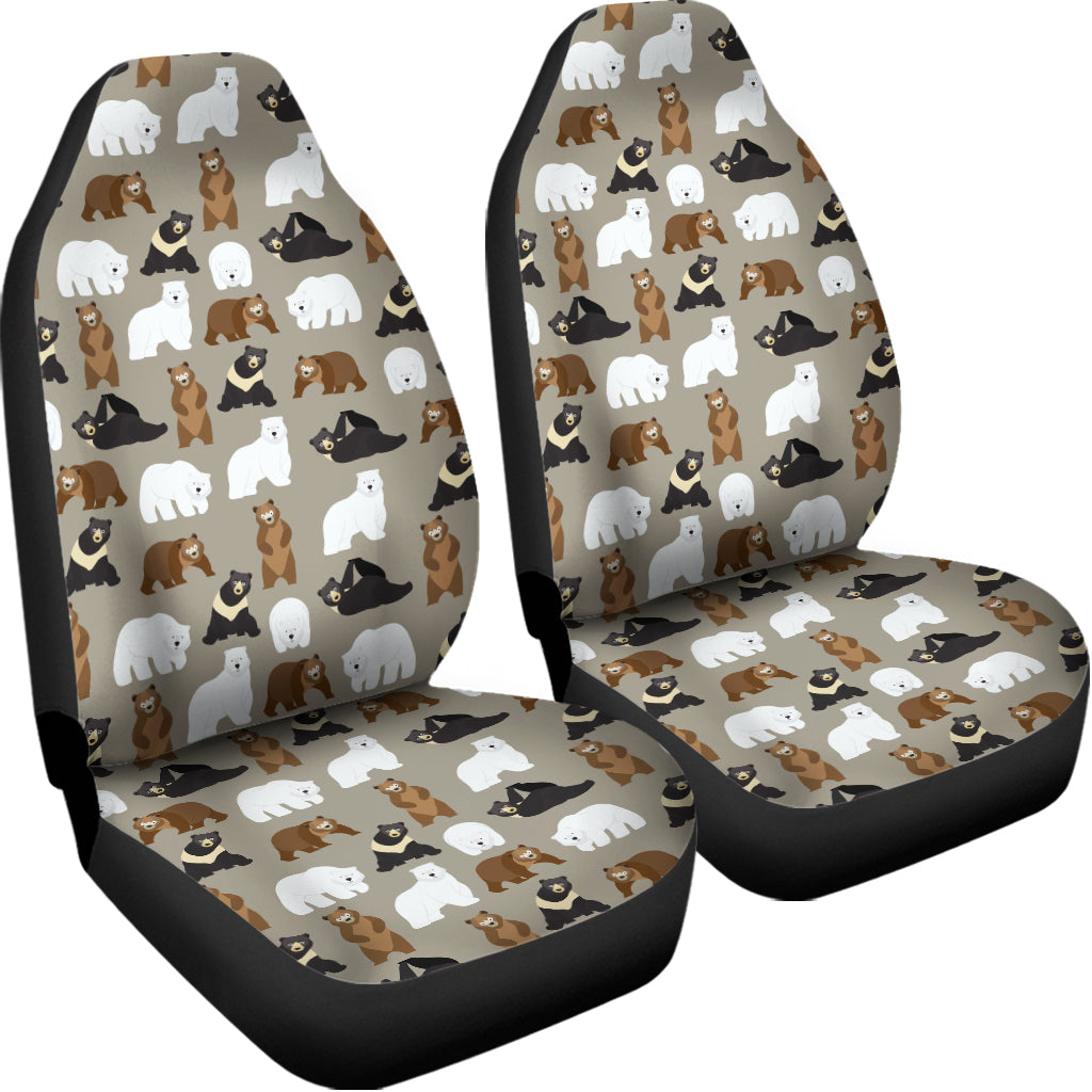 Cute Bear Pattern Print Universal Fit Car Seat Covers