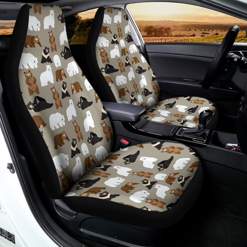 Cute Bear Pattern Print Universal Fit Car Seat Covers