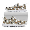 Cute Bear Pattern Print White Sneakers