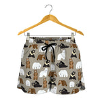 Cute Bear Pattern Print Women's Shorts