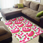 Cute Berry Watermelon Pattern Print Area Rug GearFrost