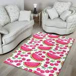 Cute Berry Watermelon Pattern Print Area Rug GearFrost