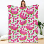 Cute Berry Watermelon Pattern Print Blanket