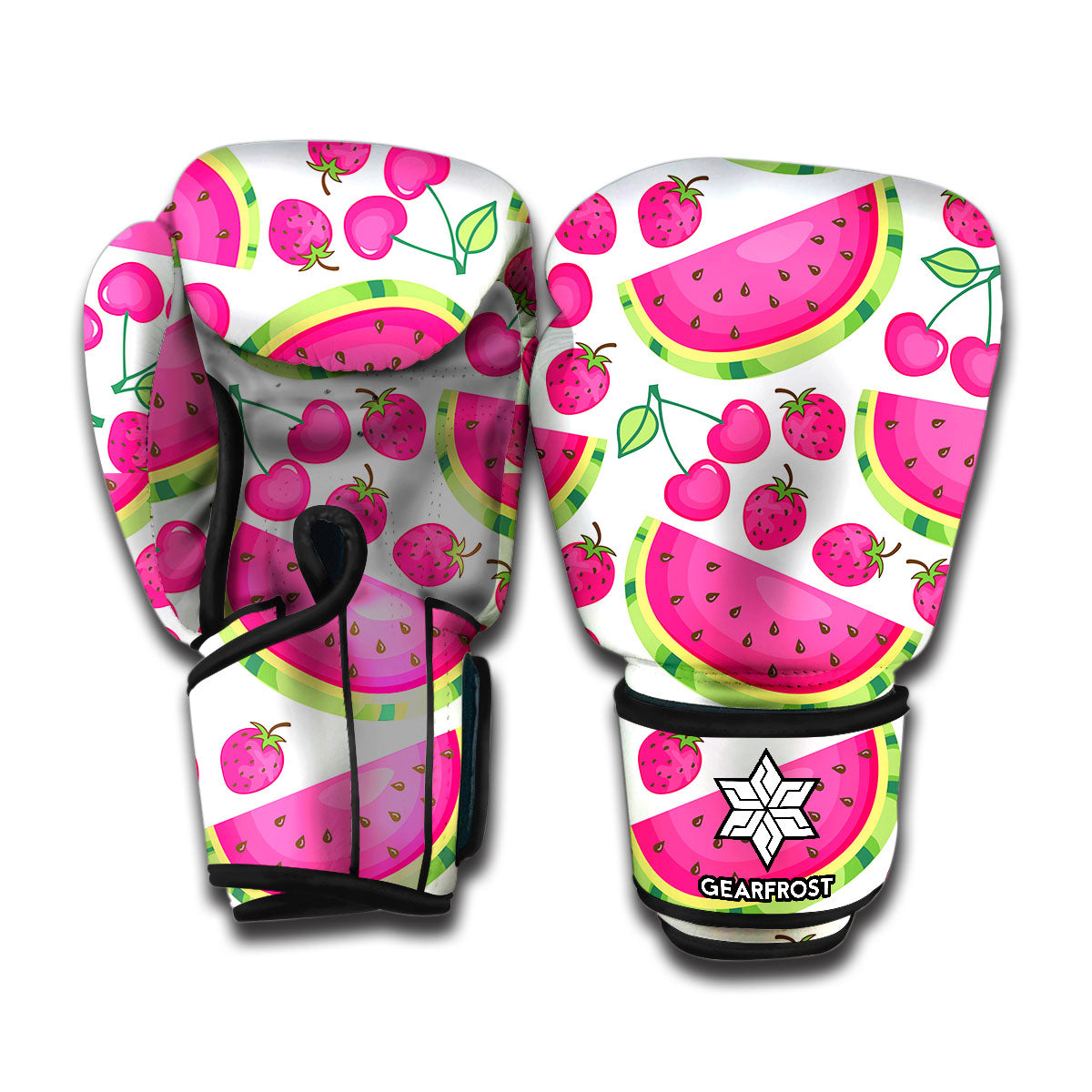 Cute Berry Watermelon Pattern Print Boxing Gloves