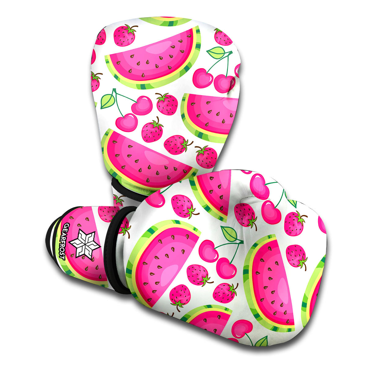 Cute Berry Watermelon Pattern Print Boxing Gloves