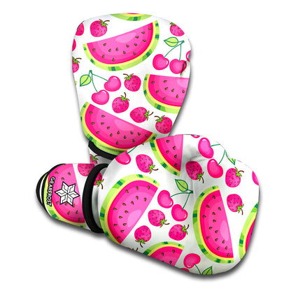 Cute Berry Watermelon Pattern Print Boxing Gloves