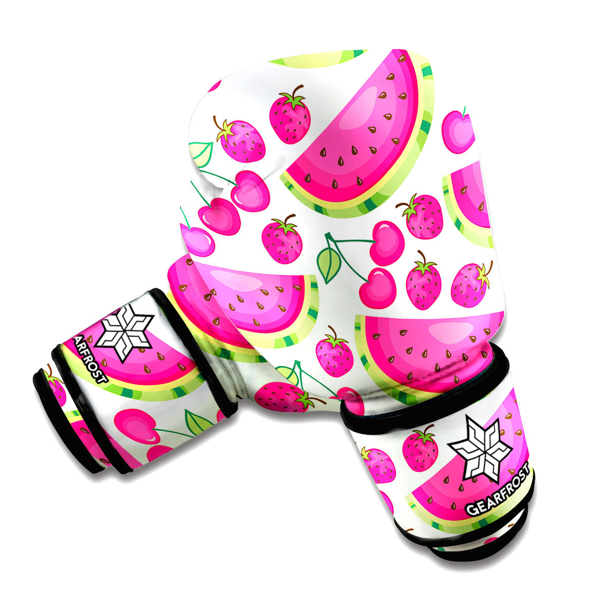 Cute Berry Watermelon Pattern Print Boxing Gloves