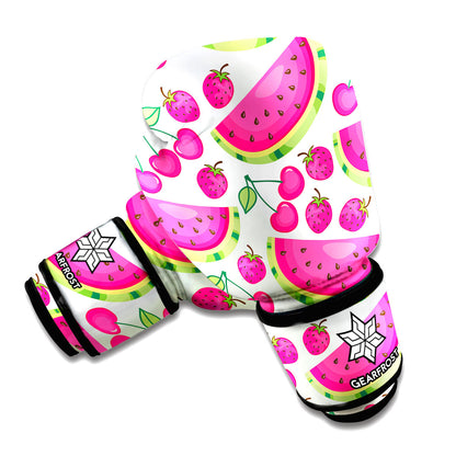 Cute Berry Watermelon Pattern Print Boxing Gloves