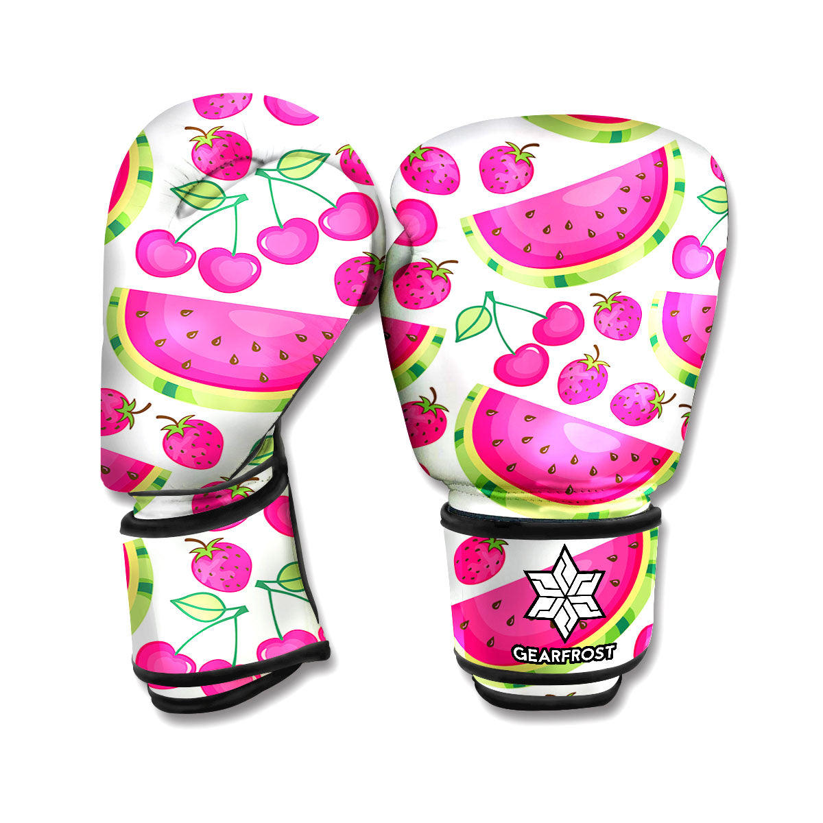Cute Berry Watermelon Pattern Print Boxing Gloves