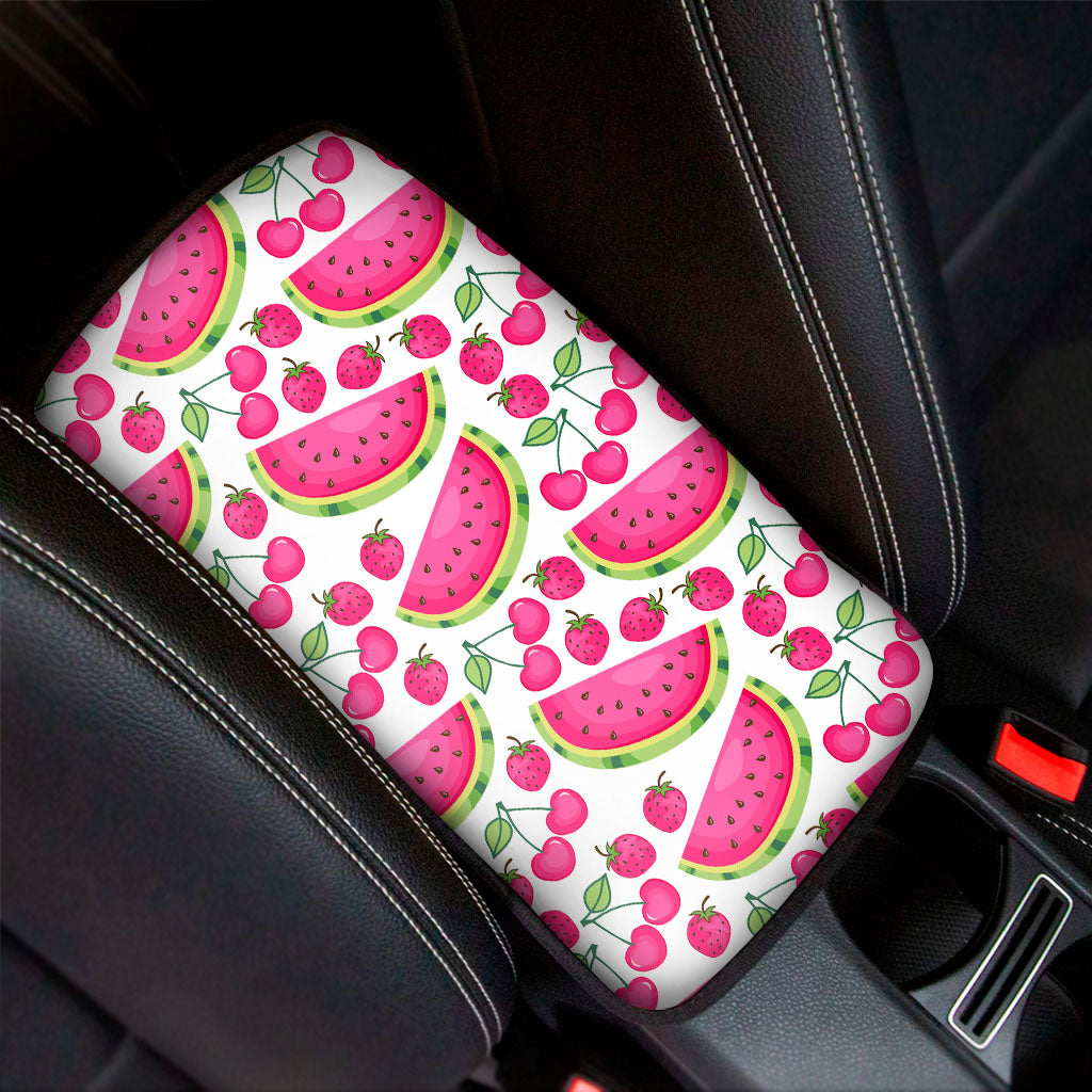 Cute Berry Watermelon Pattern Print Car Center Console Cover