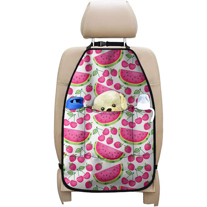 Cute Berry Watermelon Pattern Print Car Seat Organizers