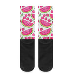 Cute Berry Watermelon Pattern Print Crew Socks