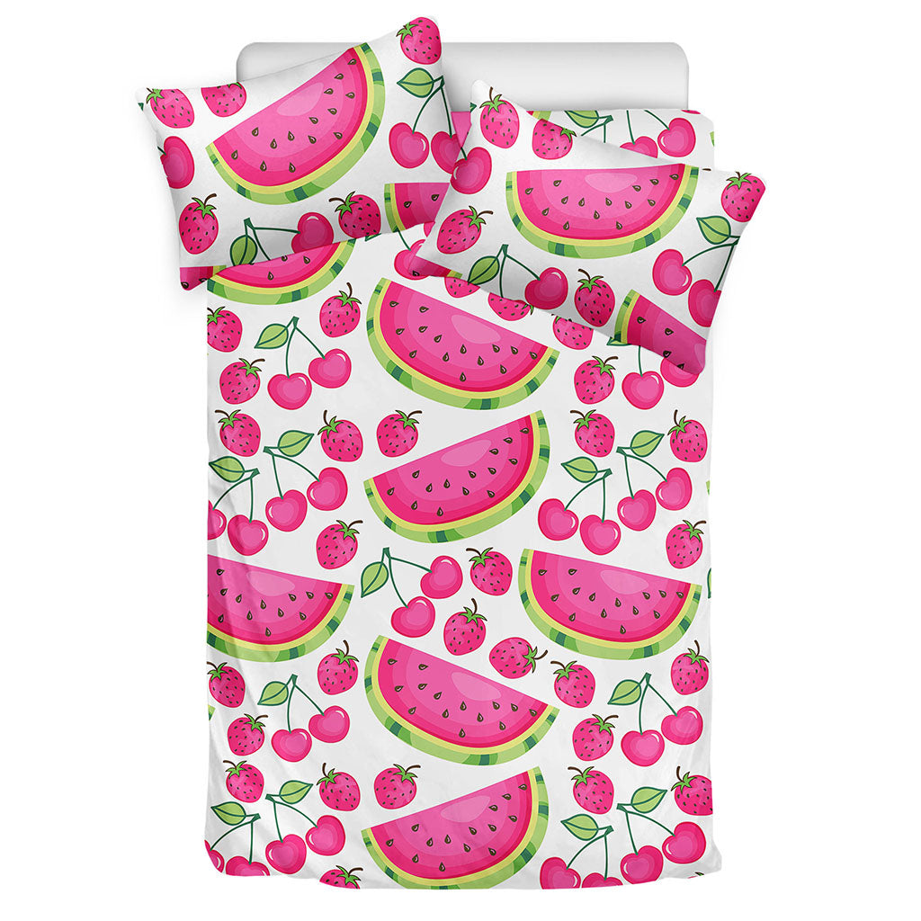 Cute Berry Watermelon Pattern Print Duvet Cover Bedding Set