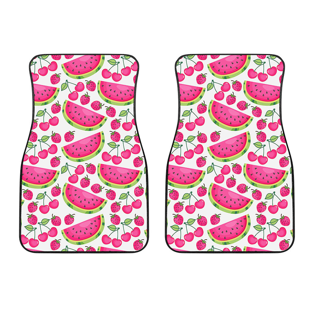 Cute Berry Watermelon Pattern Print Front Car Floor Mats