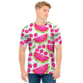 Cute Berry Watermelon Pattern Print Men's T-Shirt