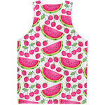 Cute Berry Watermelon Pattern Print Men's Tank Top