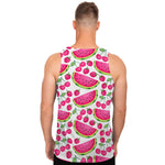 Cute Berry Watermelon Pattern Print Men's Tank Top