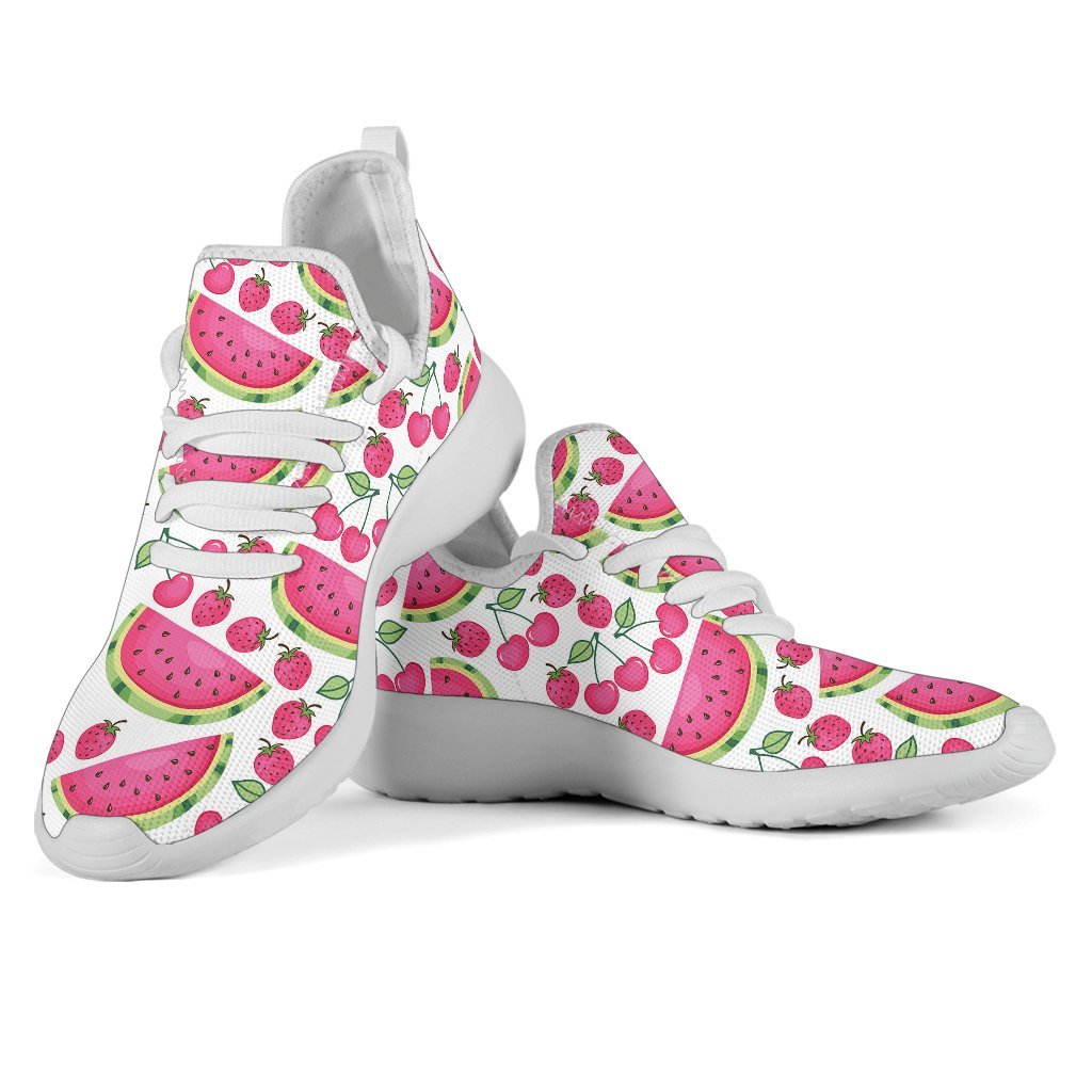 Cute Berry Watermelon Pattern Print Mesh Knit Shoes GearFrost