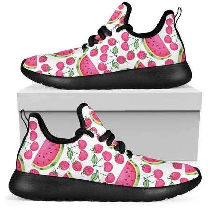 Cute Berry Watermelon Pattern Print Mesh Knit Shoes GearFrost