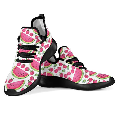 Cute Berry Watermelon Pattern Print Mesh Knit Shoes GearFrost