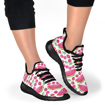 Cute Berry Watermelon Pattern Print Mesh Knit Shoes GearFrost
