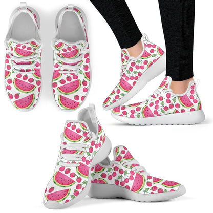Cute Berry Watermelon Pattern Print Mesh Knit Shoes GearFrost