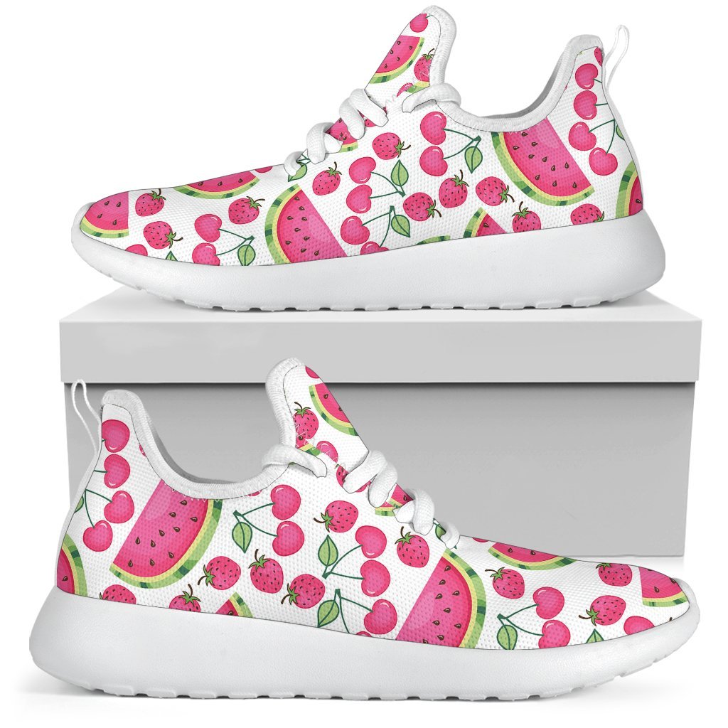 Cute Berry Watermelon Pattern Print Mesh Knit Shoes GearFrost