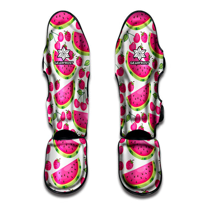 Cute Berry Watermelon Pattern Print Muay Thai Shin Guard