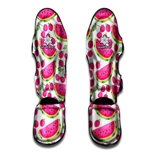 Cute Berry Watermelon Pattern Print Muay Thai Shin Guard