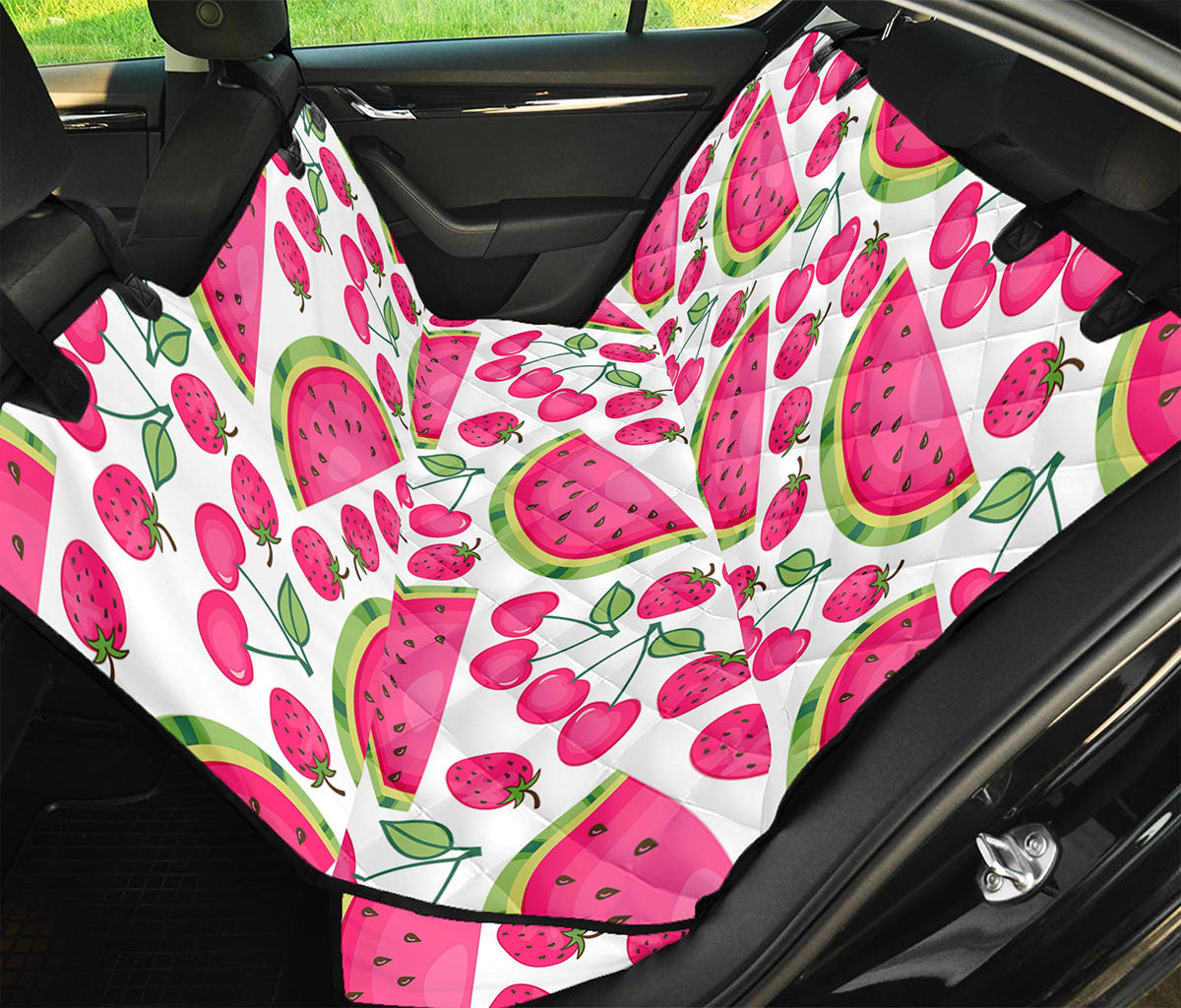 Cute Berry Watermelon Pattern Print Pet Car Back Seat Cover