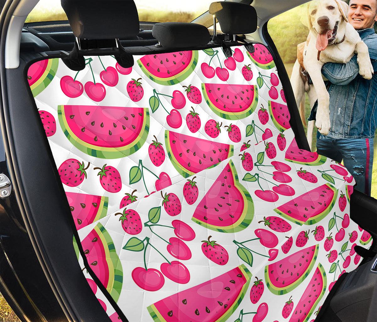 Cute Berry Watermelon Pattern Print Pet Car Back Seat Cover
